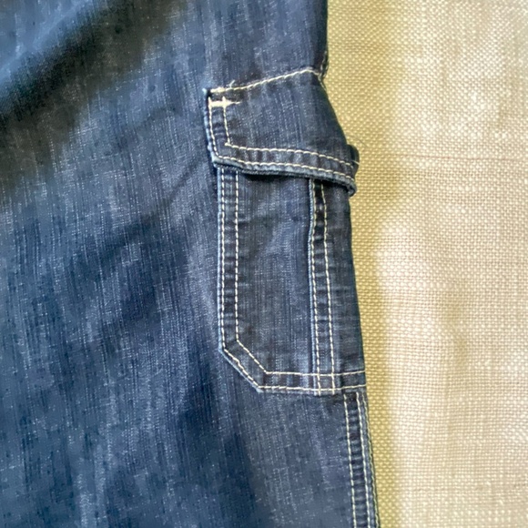 Riders By Lee Womens Denim Cargo Bermuda Vacation Casual Short- Sz- 14 - Picture 6 of 16